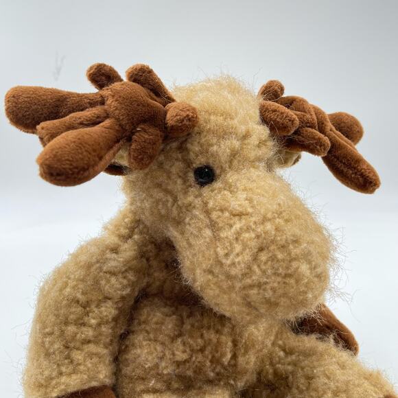 Vintage Mary Meyer 1996 Plush MOCHA MOOSE Bean Bag Curly Stuffed Velvet BE8L78 - Picture 7 of 10